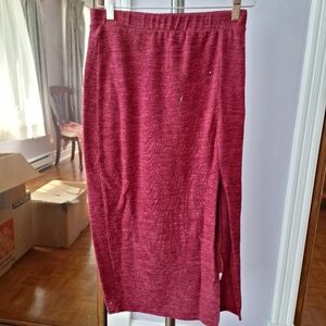 Burgundy maxi skirt